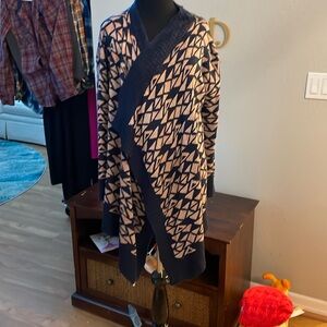 Pink Rose High-Low Ling Wrap cardigan Sweater